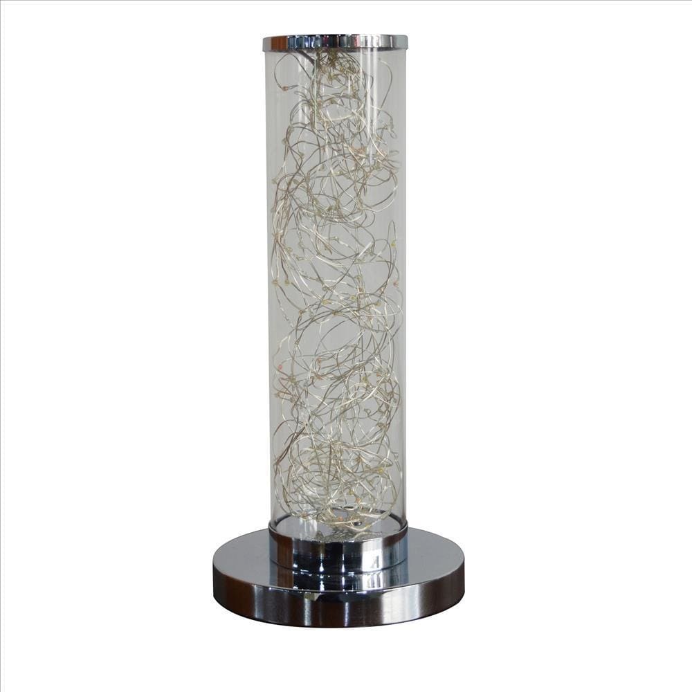 Table Lamp | Column Design | Multicolored LED | Clear