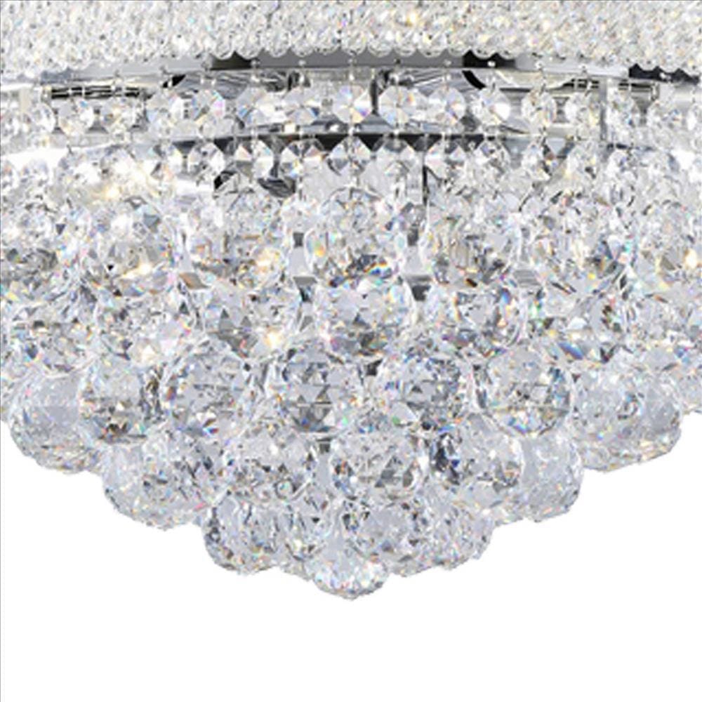 Crystal Ceiling Lamp with Chandelier Design Body Clear By Casagear Home BM240871