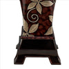 Decor Vase with Urn Shape Body and Foliage Pattern Brown By Casagear Home BM240873