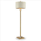 Floor Lamp with Crystal Orb and Metal Stalk Support, Gold By Casagear Home