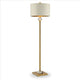Floor Lamp with Crystal Orb and Metal Stalk Support, Gold By Casagear Home