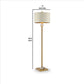 Floor Lamp with Crystal Orb and Metal Stalk Support Gold By Casagear Home BM240877
