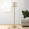 Floor Lamp | Crystal Orb | Metal Stalk Support | Gold