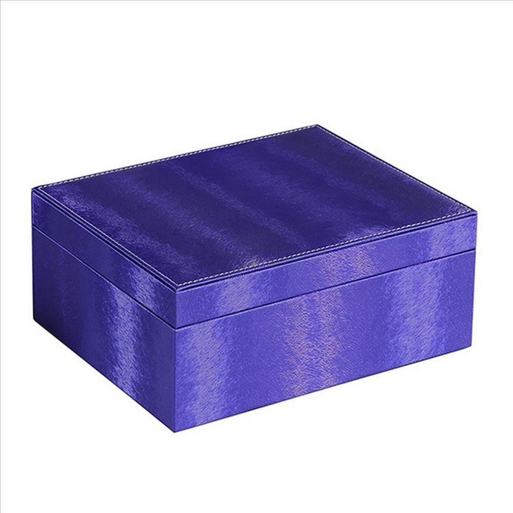 Jewelry Case | 2 Slots | Earrings Hanger | Blue