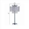 Metal Table Lamp with Hanging Acrylic Beads and USB Plugin Silver By Casagear Home BM240893