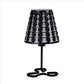 Plastic Shade Metal Table Lamp with Open Clover Base, Black By Casagear Home