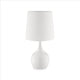 Table Lamp | Pot Bellied Metal Body | 3 Way Switch | White