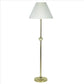 Stalk Design Metal Floor Lamp with Fabric Pleated Shade, Cream By Casagear Home