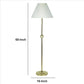 Stalk Design Metal Floor Lamp with Fabric Pleated Shade Cream By Casagear Home BM240907
