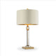 Table Lamp | Crystal Orb | Metal Stalk Support | Gold