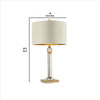 Table Lamp with Crystal Orb and Metal Stalk Support Gold By Casagear Home BM240912