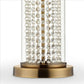 Table Lamp with Cylindrical Drum and Stacked Crystals Gold By Casagear Home BM240917