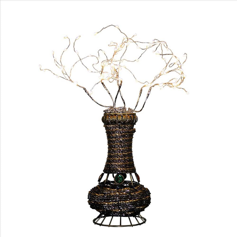 Table Lamp | Tree Design | Aluminum Wire | LED Lights | White