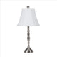Table Lamp | Turned Tubular Metal Body | Empire Shade | Silver