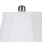 Turned Tubular Metal Body Table Lamp with Empire Shade Silver By Casagear Home BM240936