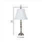 Turned Tubular Metal Body Table Lamp with Empire Shade Silver By Casagear Home BM240936
