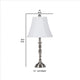 Turned Tubular Metal Body Table Lamp with Empire Shade Silver By Casagear Home BM240936
