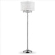 Floor Lamp | Twisted Crystal Accent | Dual Fabric Shade | Clear