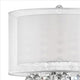 Twisted Crystal Accent Floor Lamp with Dual Fabric Shade Clear By Casagear Home BM240937
