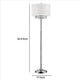 Twisted Crystal Accent Floor Lamp with Dual Fabric Shade Clear By Casagear Home BM240937