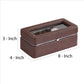 Watch Case with 4 Slots and Removable Cushions Brown By Casagear Home BM240947
