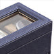 Watch Case with Drawer Display and 4 Slots Blue By Casagear Home BM240949