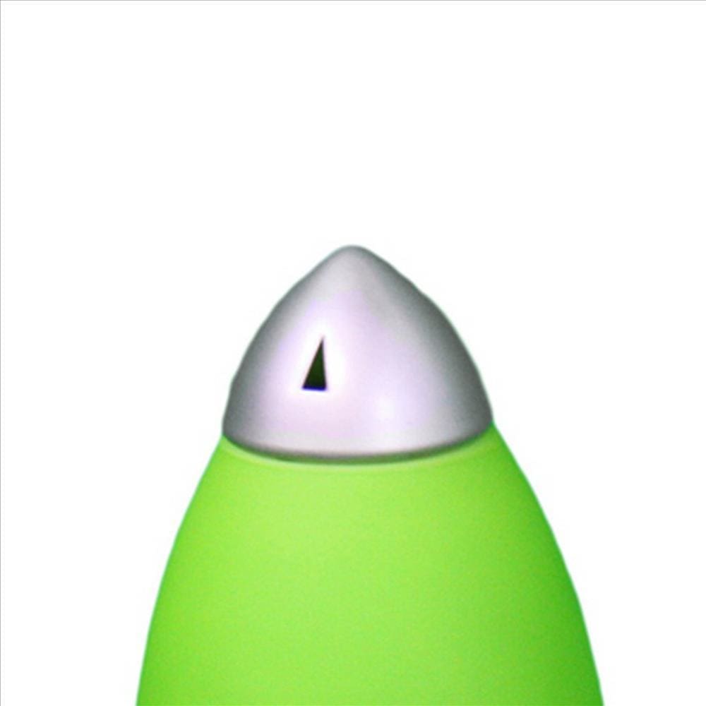 Kid Table Lamp with Rocket Design Silhouette Green By Casagear Home BM240953