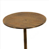 Round Metal Accent Table with Tubular Pedestal Base Set of 3 Antique Gold By Casagear Home BM241029