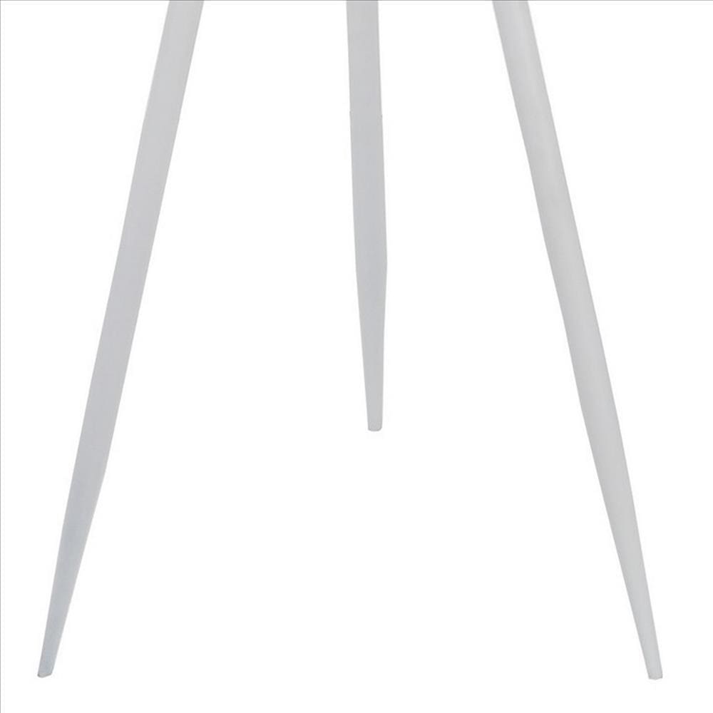 29.5’’ Dome Lattice Metal Planter with Tripod Peg Legs Set of 2 White By Casagear Home BM241061