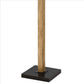 Wooden Floor Lamp with 3 Metal Mesh Shades Brown and Black BM241796