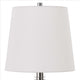 Table Lamp with Textured Glass Ball Accent White and Chrome BM241799