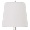 Table Lamp with Textured Glass Ball Accent White and Chrome BM241799