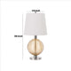 Table Lamp with Textured Glass Ball Accent White and Chrome BM241799