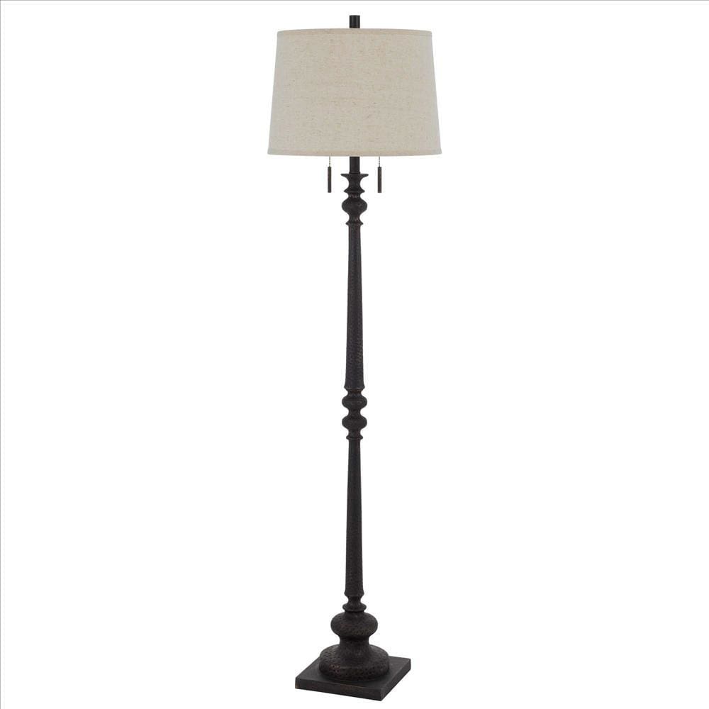 Keller Floor Lamp | Tubular Resin Support | 65" | Dark Bronze