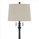 Floor Lamp with Tubular Turned Resin Support and Pull Chain Dark Bronze BM241868