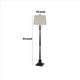Floor Lamp with Tubular Turned Resin Support and Pull Chain Dark Bronze BM241868