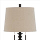 Table Lamp with Tubular Turned Resin Support and Pull Chain Dark Bronze BM241869