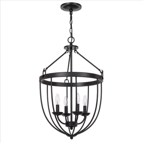 Vera Chandelier | Bird Cage Frame | 18" | Black