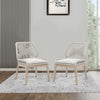 Reid Dining Chair | Woven Rope Back | Set of 2 | Brown | Gray