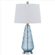 Ariel Table Lamp | Tear Drop Glass Base | 13" | White | Blue