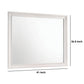 Rectangular Wooden Mirror with Molded Trim Details White By Casagear Home BM242624