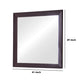 Mirror with Wooden Frame and Mounting Hardware Espresso Brown By Casagear Home BM242634