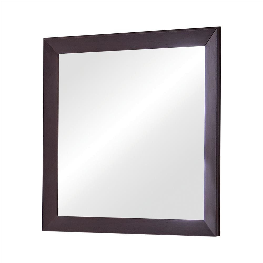 Mira Mirror | Wood Frame | Mounting Hardware | Espresso Brown