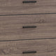5 Drawer Chest with Metal Bar Pulls Brown By Casagear Home BM242649