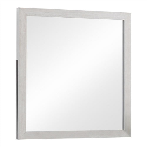 Mira Mirror | Wood Frame | Grain Details | White