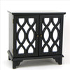 Savoy Cabinet | Lattice Mirror Doors | 2 Door | Black