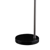 Floor Lamp with Pendant Drum Shade and Arched Arm Black By Casagear Home BM242738