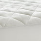 Veria Twin Mattress Pad with Square Pattern Fabric The Urban Port White By Casagear Home BM242776