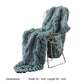 Veria Throw Blanket with Hand Knitted Acrylic Fabric The Urban Port Blue By Casagear Home BM242782