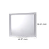 Wall Mirror with Molded Wooden Frame White By Casagear Home BM245807